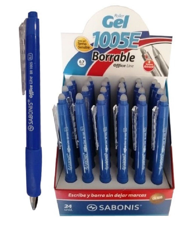 BOLG. GEL 0.7mm. BORRABLE 1005 AZUL RETRACTIL