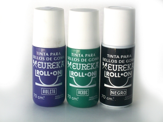 TINTA P/SELLO GOMA ROLL-ON 70cc.EUREKA