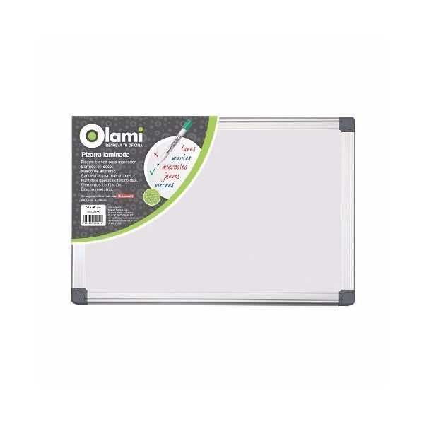 PIZARRA BLANCA 60x90 B.METAL OLAMI
