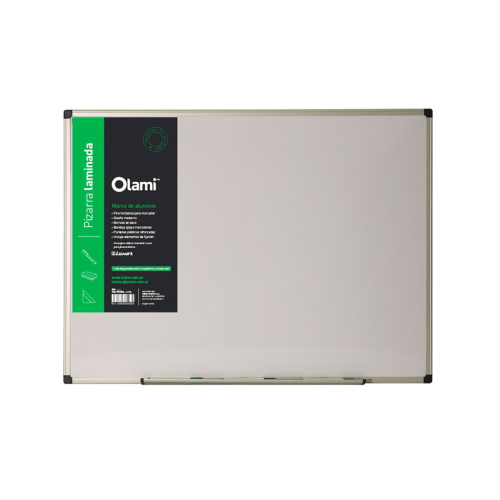 PIZARRA BLANCA 90x120 B.METAL OLAMI