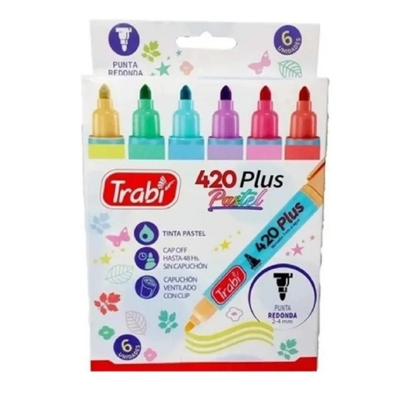 MARC.x6u.GRUESO PINTURON PASTEL LAVABLE TRABI