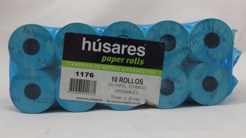 ROLLOS TERMICO 75mm.x20m.x10u.HUSARES