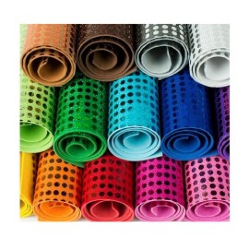 GOMA EVA 60x40cm.x2mm.METALLIC DOT GLITTER