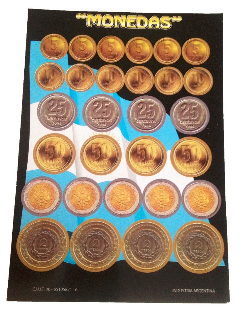 MONEDAS DIDACTICOS x33u.