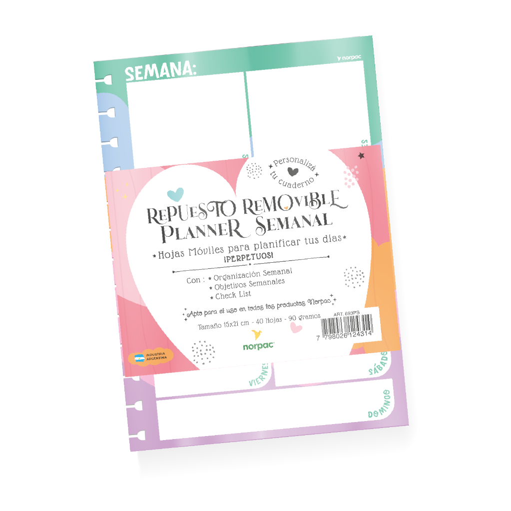 REP.A4 x16H.PLANNER MENSUAL P/CUAD.INTELIGENTE 