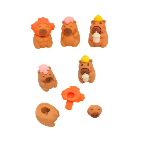 GOMA DE LAPIZ CAPYBARA 3D x4u.