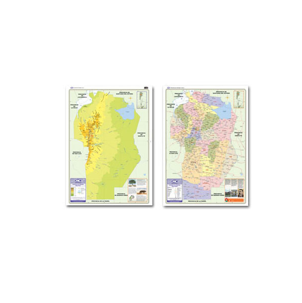 MAPA MURAL 72x102 d/faz PCIA.CORDOBA fco/pol.