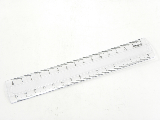 MAPED*REGLA CRISTAL 15CM.ESCOLAR