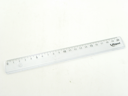 MAPED*REGLA CRISTAL 20CM.ESCOLAR