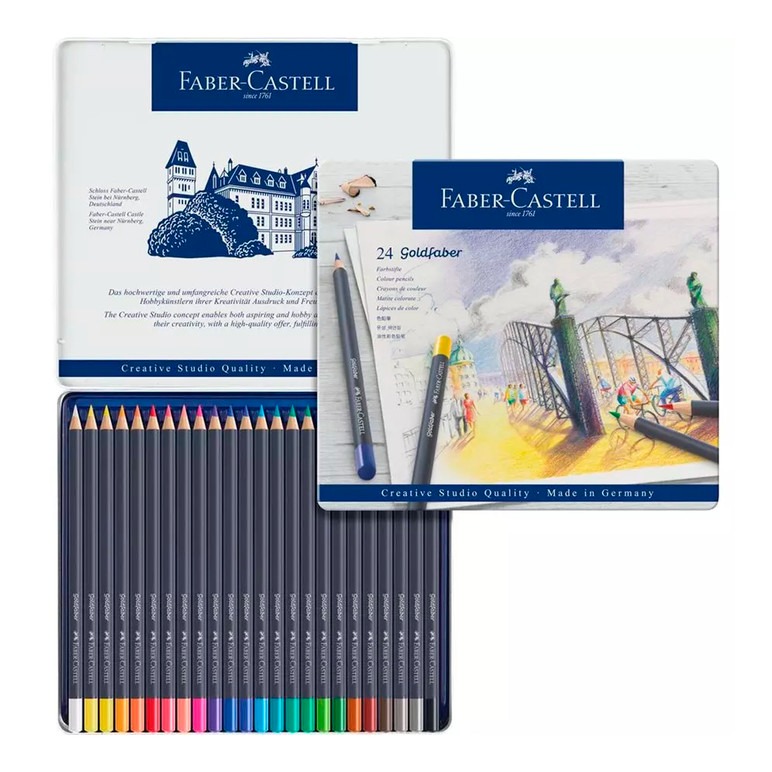 LAP.COLORESx24u. CAJAS DE LATA  GOLFABER