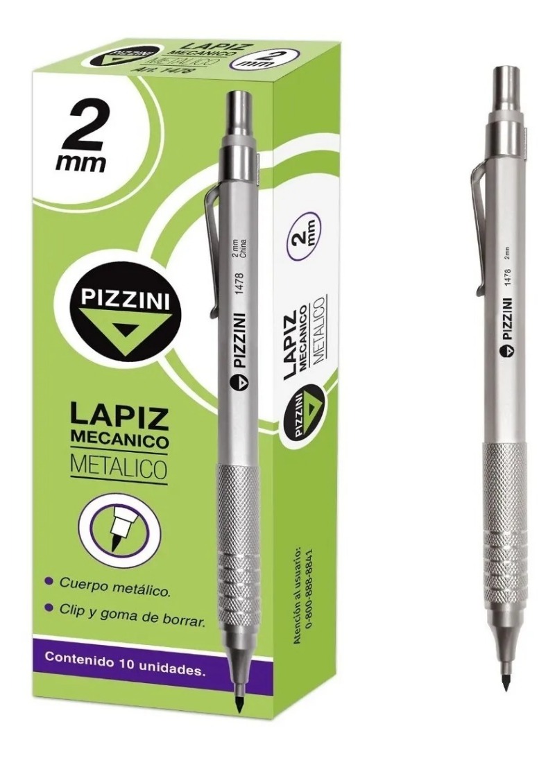 PORTAMINA 2mm.PIZZINI P/FIJA 1478 METALICO