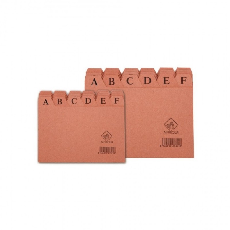 INDICE CARTULINA P/FICHERO N*2 OREJA TELA