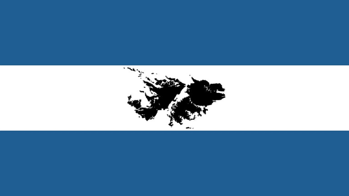 BAND.POLIAMIDA IS. MALVINAS 90x150cm.EMBLEMAS