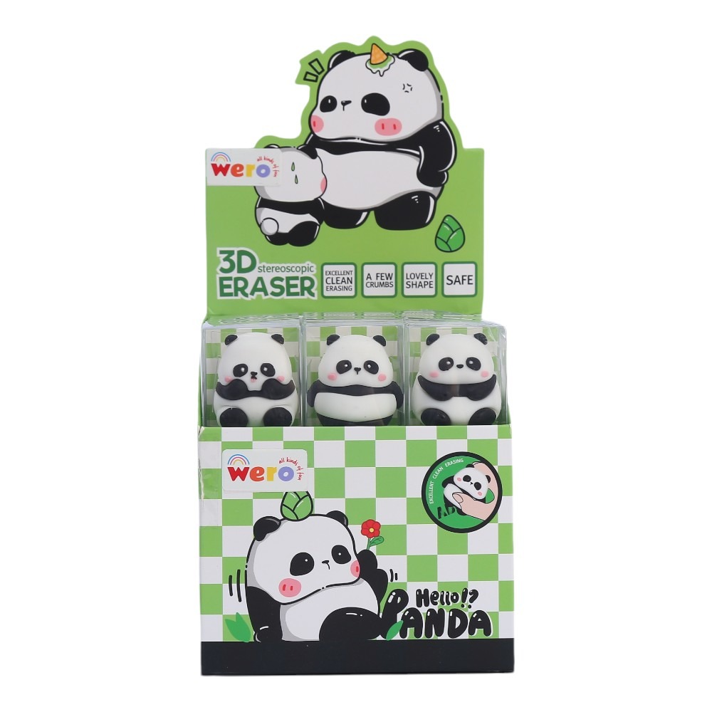GOMA DE LAPIZ 3D PANDA