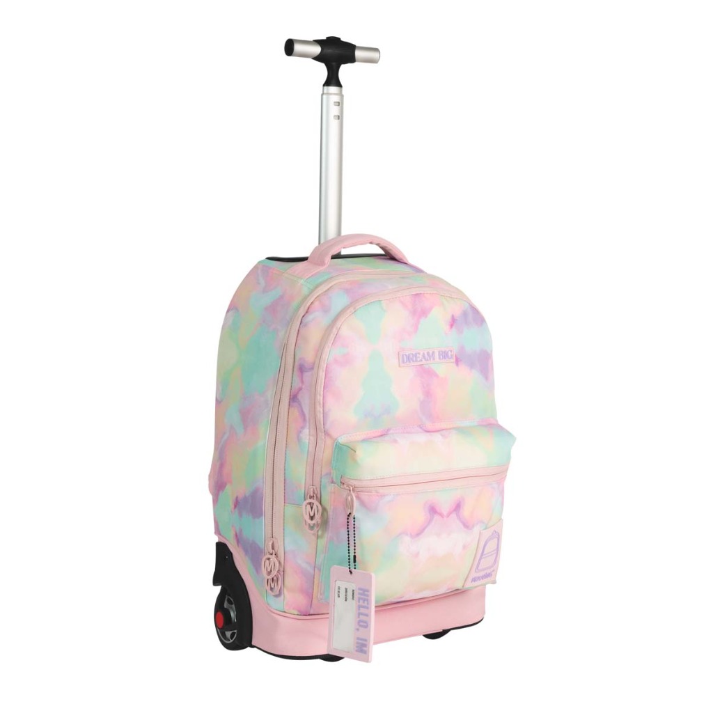 MOCHILA C/ CARRO 18* PASTEL