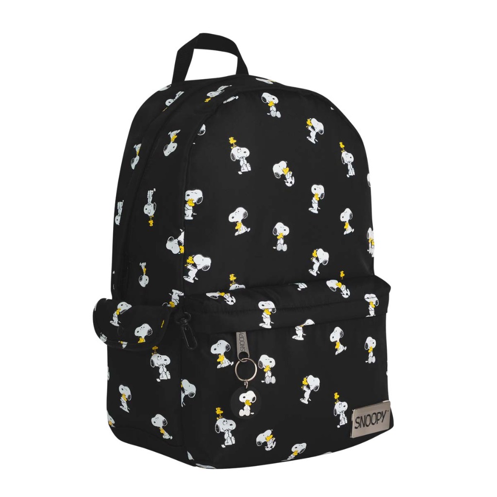 MOCHILA  DE ESPALDA 18*  SNOOPY BLACK
