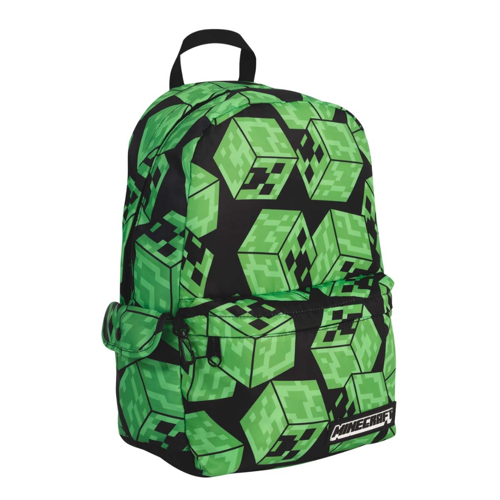 MOCHILA DE ESPALDA 18*  MINECRAFT CREPPER