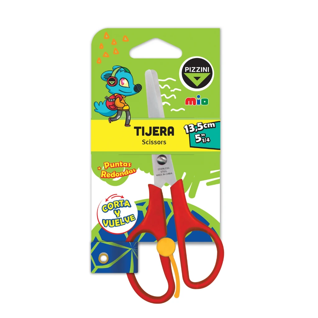 TIJERA 13.5cm.ESC.C/RESORTE PIZZINI