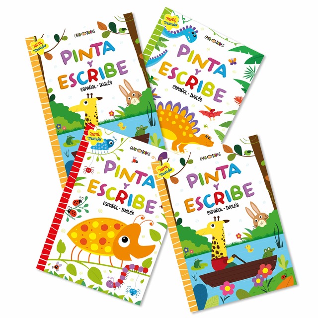 COL.PINTA Y ESCRIBE ING./ESP.:DINO P/PINTAR