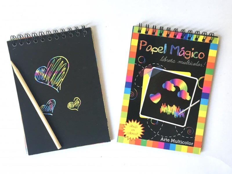 PAPEL MAGICO C/ESPIRAL Y LAPIZ HOLOGR.