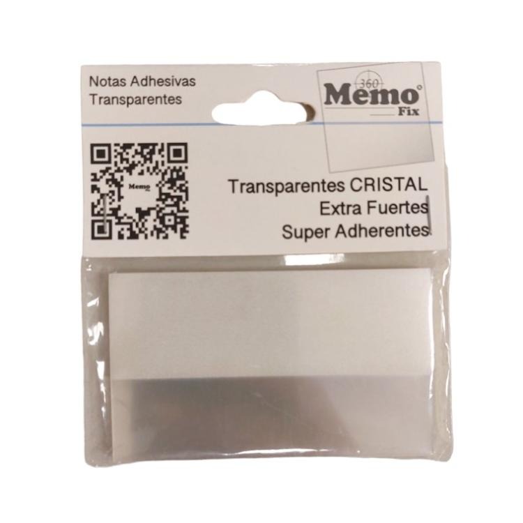 NOTA ADH. 75x45mm.50hjs.TRANSPARENTE CRISTAL