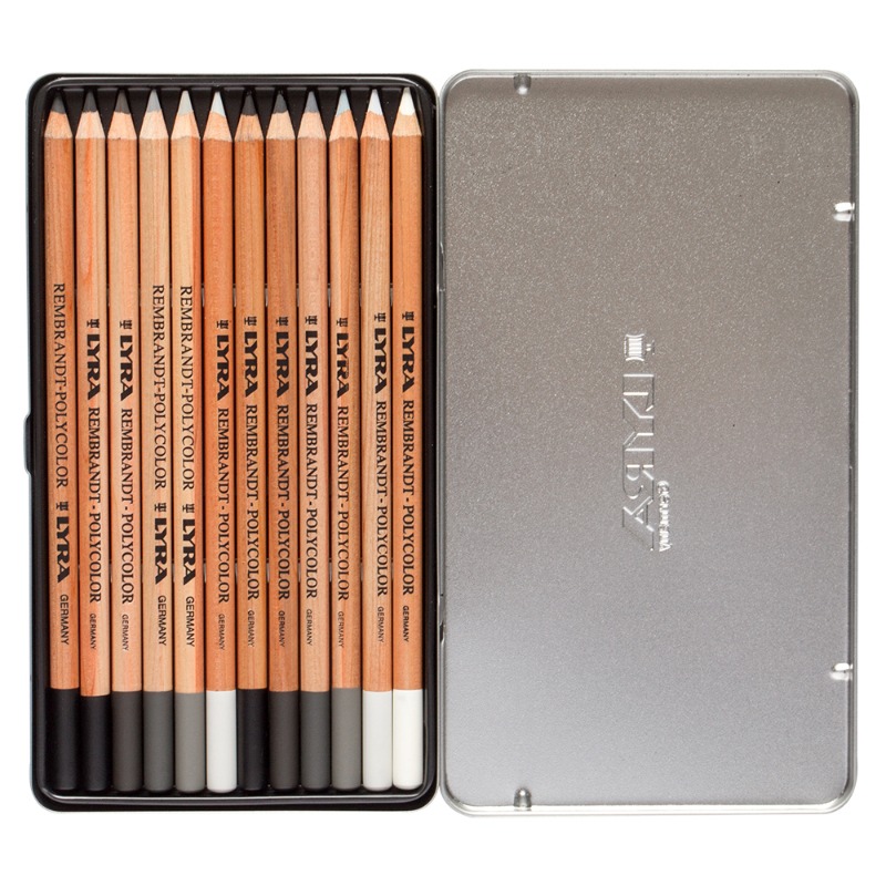 LAP.POLYCOLOR x12u.GRISES LYRA