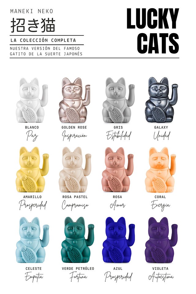 GATO DE LA SUERTE DE 15cm. A PILA.