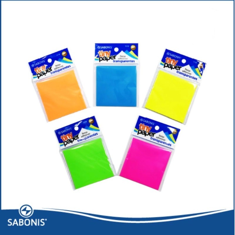 NOTA ADH. 76 x76mm.30hjs.FLUO TRANSP. SABONIS