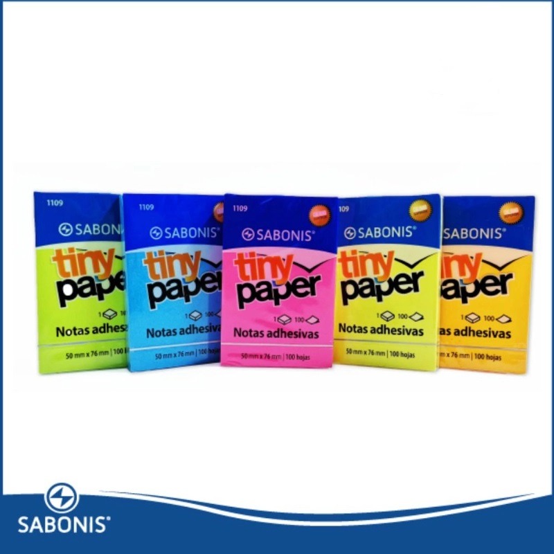 NOTA ADHES. 50 x 76 FLUO 100u. SABONIS.