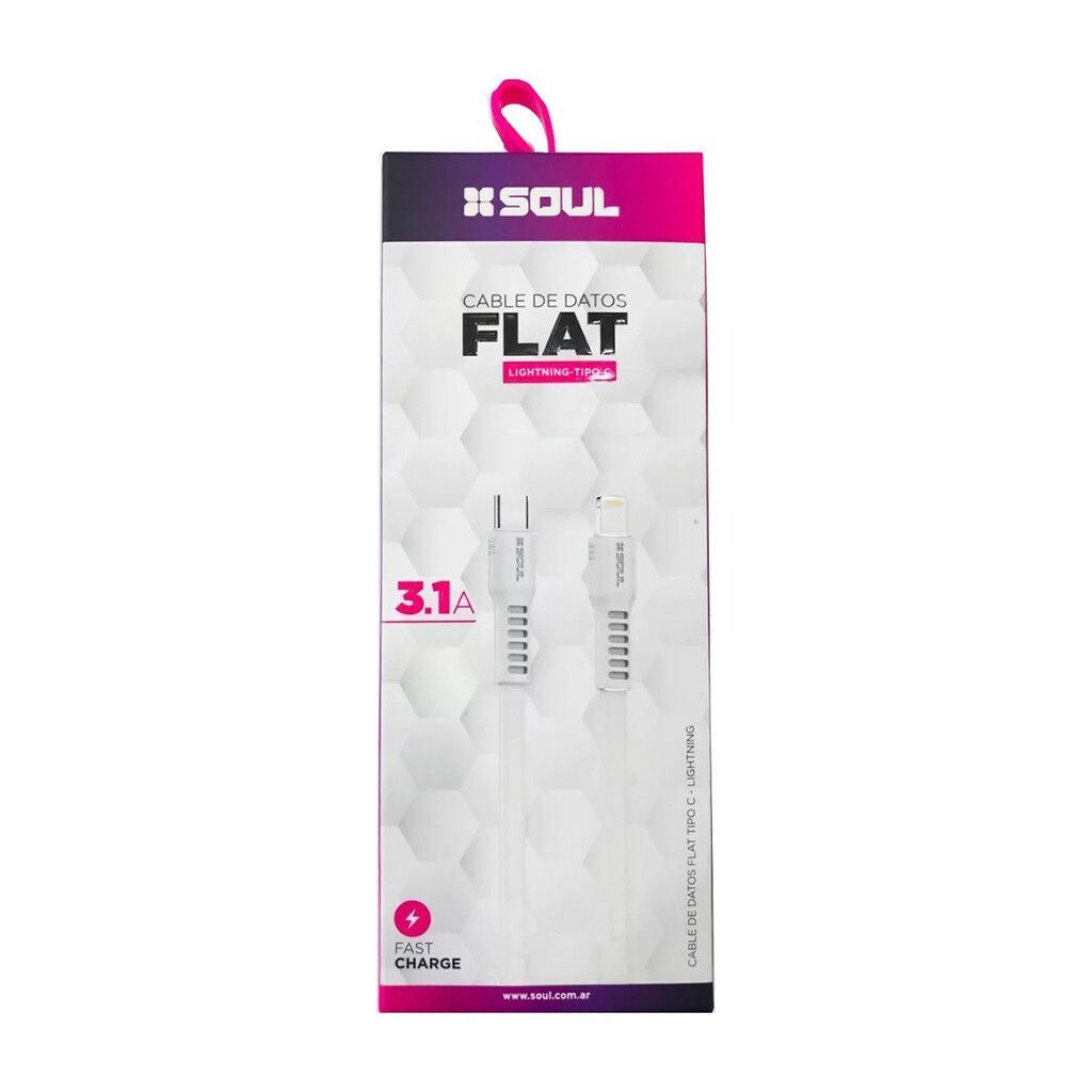CABLE DE DATOS FLAT TIPO C Y USB.3.1A SOUL