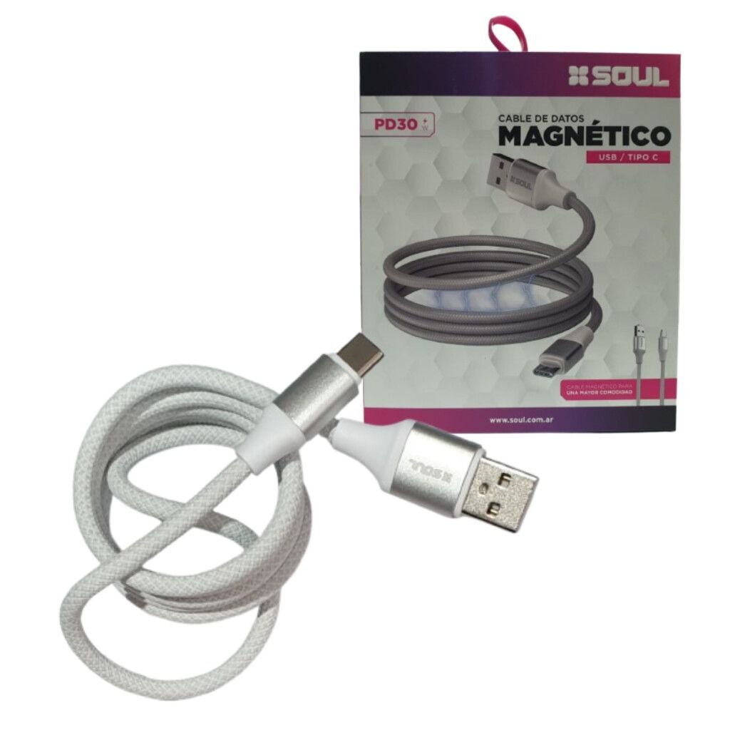 CABLE DE DATOS MAGNETICO USB/ TIPO C. SOUL