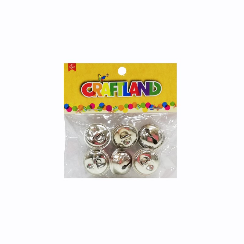 CASCABELES COLOR PLATA x6u.