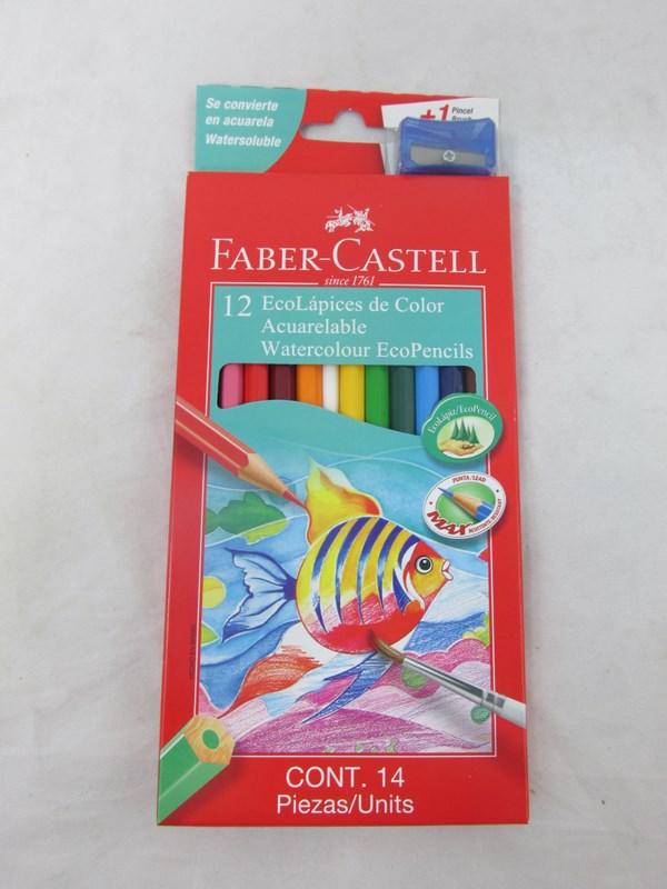 LAP.COLORESx12u.ACUARELABLE F.CASTELL