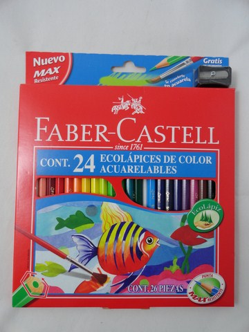 LAP.COLORESx24u.ACUARELABLE F.CASTELL