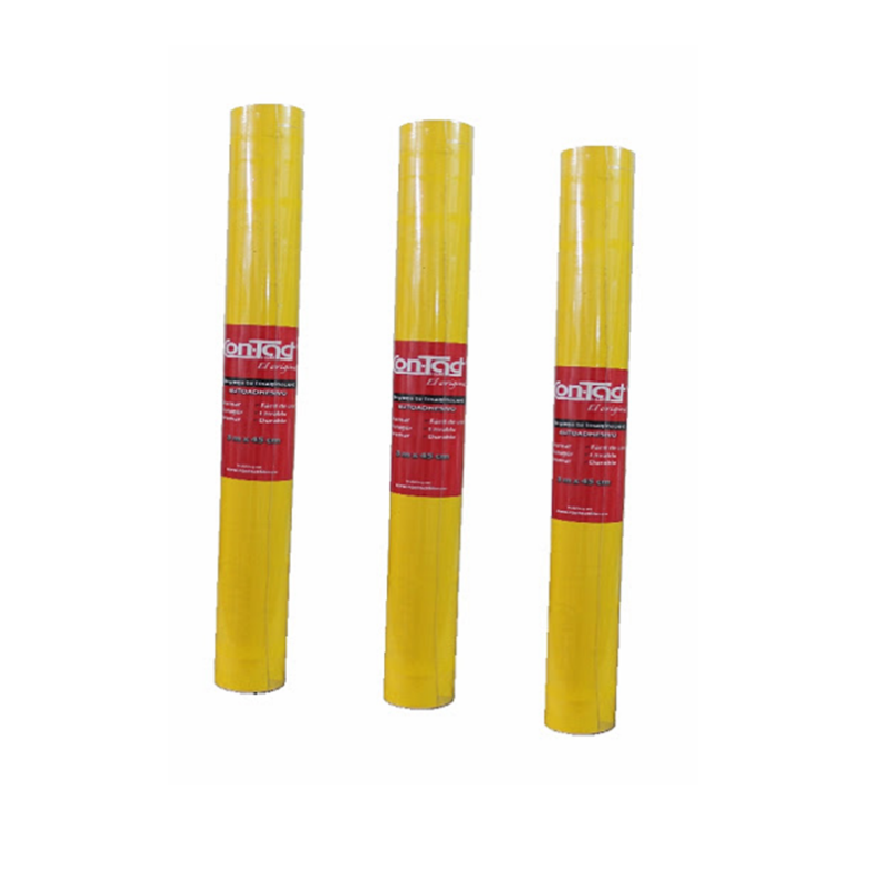 PVC AUTOADH.45cm.x2m.LISO AMARILLO