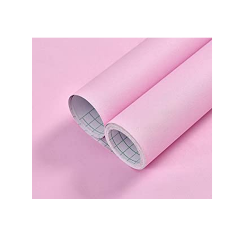 PVC AUTOADH.45cm.x2m.LISO ROSA