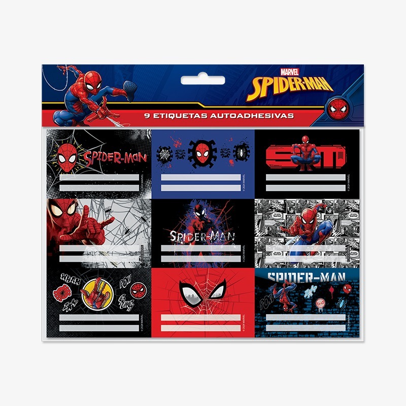 ETIQUETAS ESC. x1u.(9rotulo) SPIDERMAN.