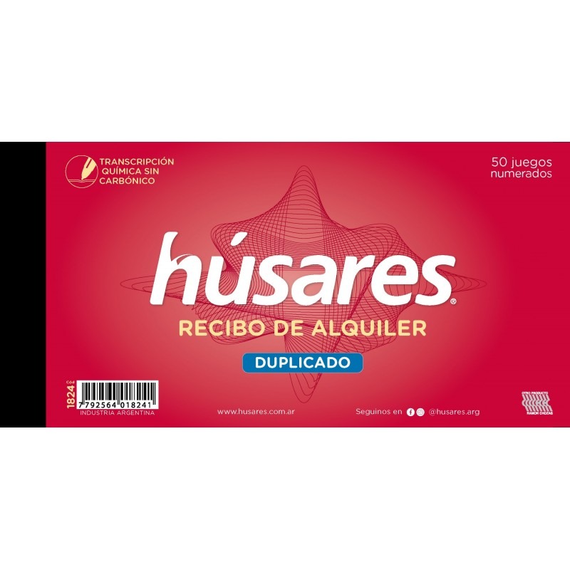 RECIBO ALQUILER DUPLICADO HUSARES