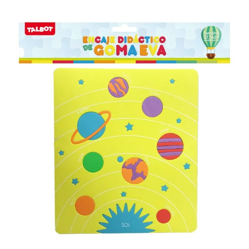 ENCASTRE GOMA EVA PLANETAS 27x24cm.TALBOT