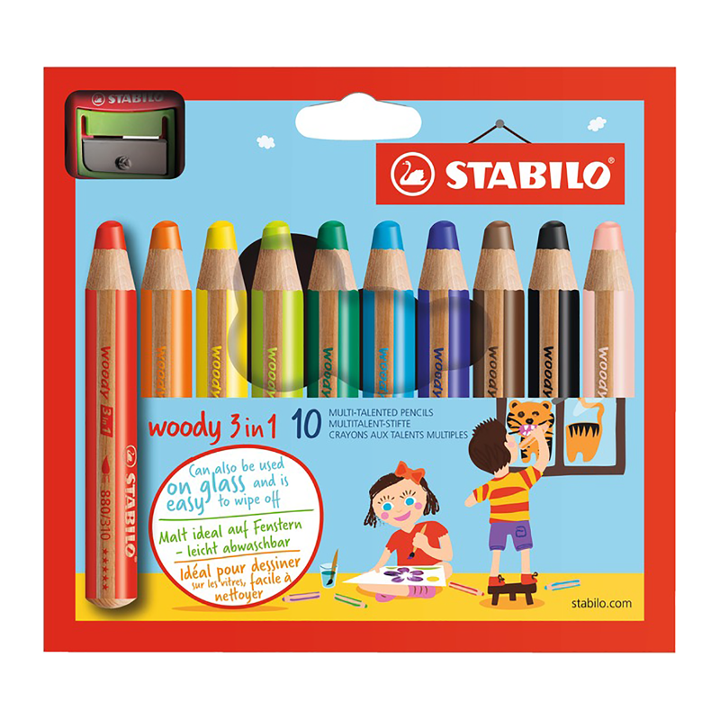 LAPIZ COLOR WOODY 3EN1 x10u.STABILO
