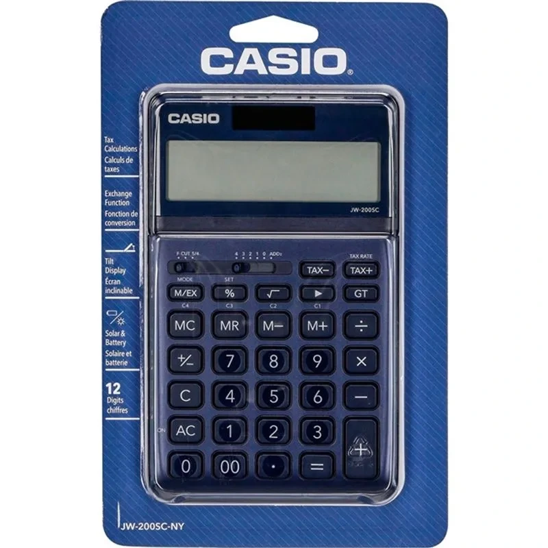 CALC.GRANDE 12dig. JW-200SC AZUL CASIO