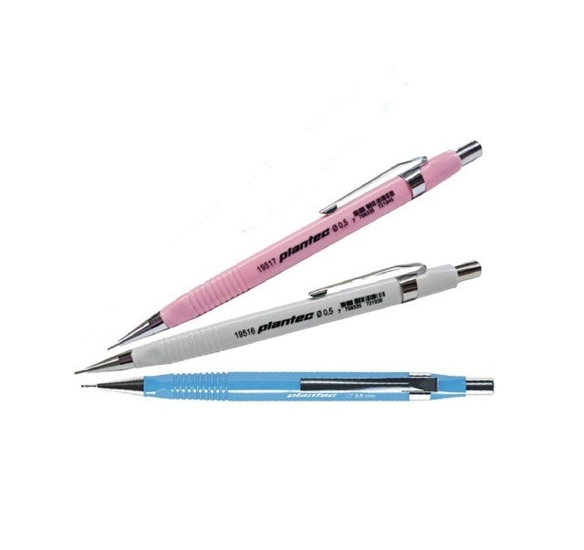 PORTAMINA 0.5mm.TRIANG.MARFIL/ROSA/CELESTE PLANTEC