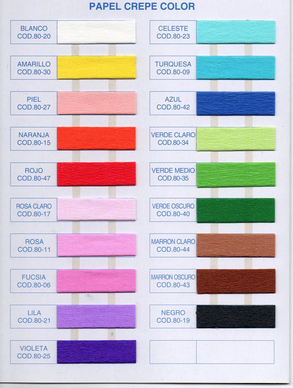 PAPEL CREPPE 50cm.x2m.COLOR 