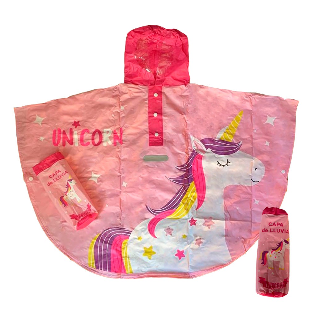 CAPA DE LLUVIA UNICORNIO COMPLETO