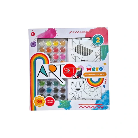 SET DE ARTE ACUARELA x36u.+2 BASTIDORES