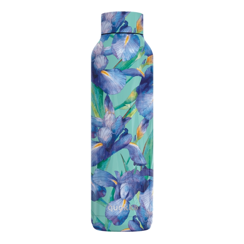 BOTELLA AC.INOX.630ml.DEC.BLUE IRISES QUOKKA