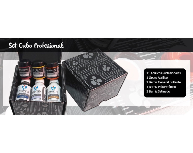 SET CUBO PROFESIONAL ACRILICOS 