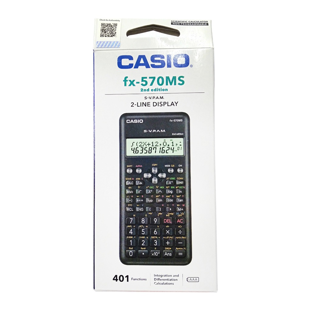 CALC.CIENTIF.FX-570MS 2 LINE 401 func.CASIO