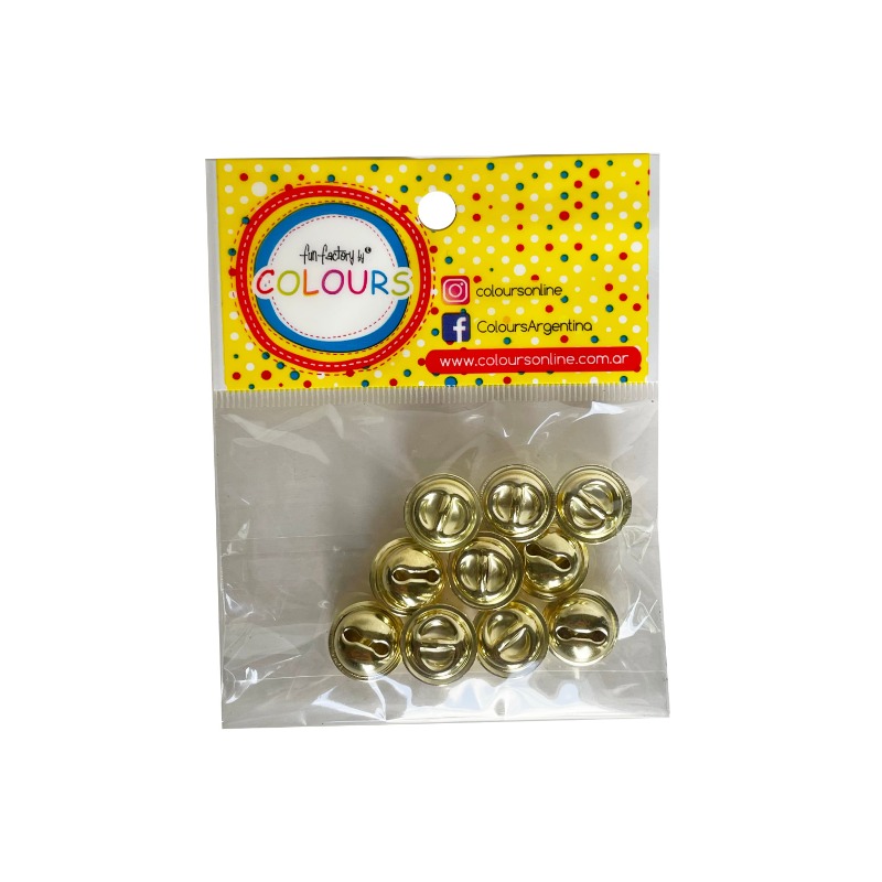CASCABELES COLOR DORADOS x10u.
