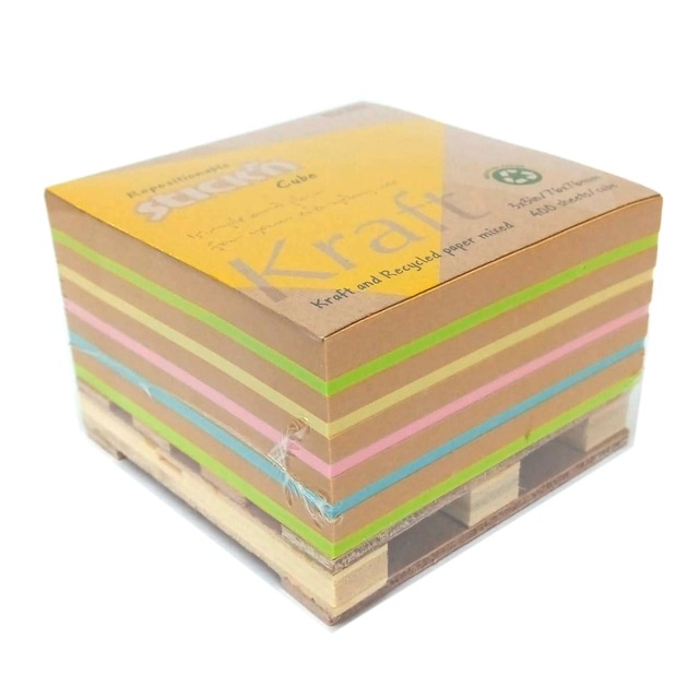 NOTA ADHESIVA 75X75mm.400hjs. KRAFT+COLOR